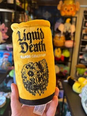 Liquid death plushy toy